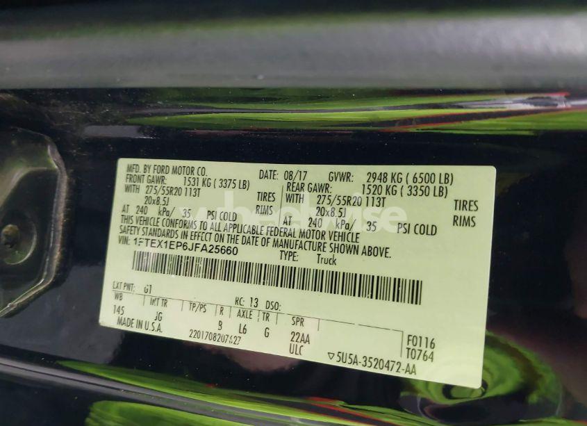 Photo 9 of 2018 Ford F-150 XL (VIN 1FTEX1EP6JFA25660)