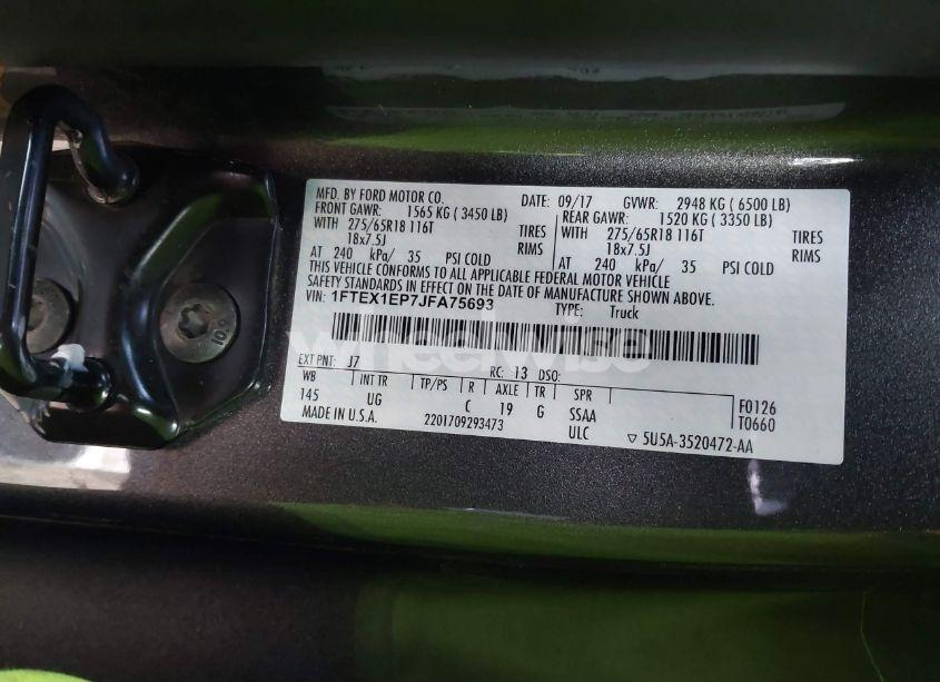 Photo 9 of 2018 Ford F-150 XLT (VIN 1FTEX1EP7JFA75693)