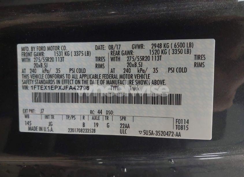 Photo 9 of 2018 Ford F-150 XL (VIN 1FTEX1EPXJFA42798)