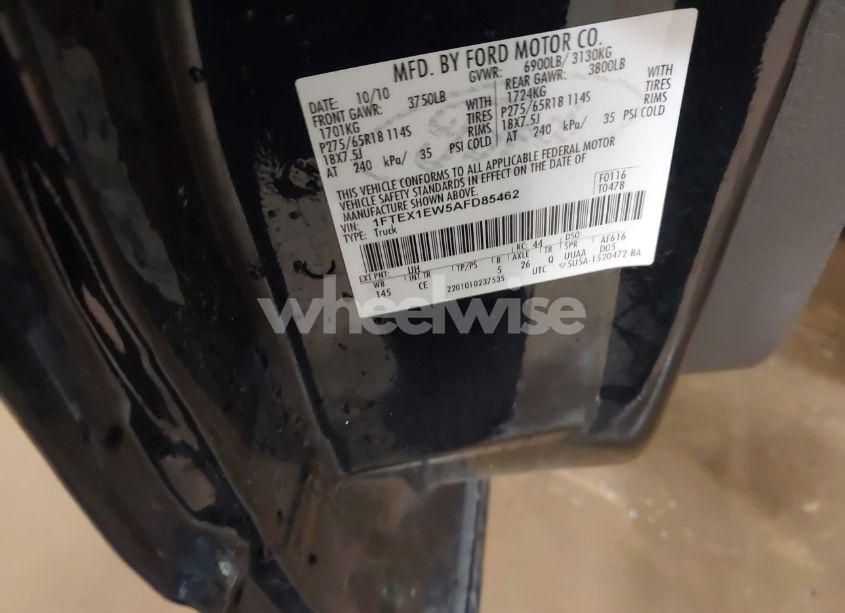 Photo 9 of 2010 Ford F-150 STX (VIN 1FTEX1EW5AFD85462)