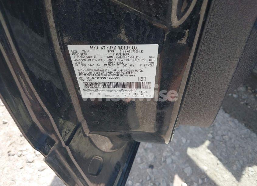 Photo 9 of 2011 Ford F-150 SVT RAPTOR (VIN 1FTEX1R66BFB20951)