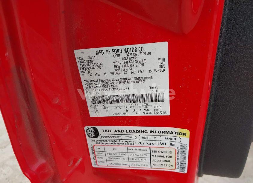 Photo 9 of 2014 Ford F-150 XLT (VIN 1FTFW1CFXEFD08215)