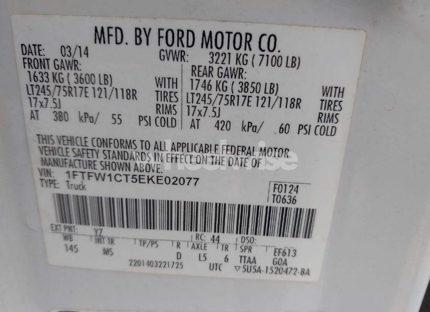 Photo 9 of 2014 Ford F-150 XLT (VIN 1FTFW1CT5EKE02077)