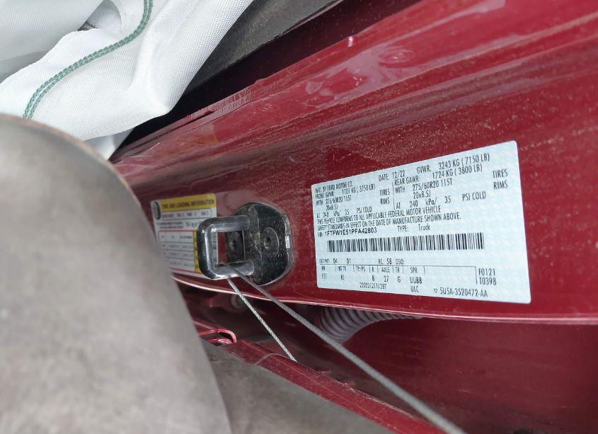 Photo 9 of 2023 Ford F-150 KING RANCH (VIN 1FTFW1E51PFA42803)