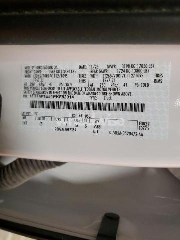Photo 8 of 2023 FORD F150 SUPERCREW (VIN 1FTFW1E51PKF82014)