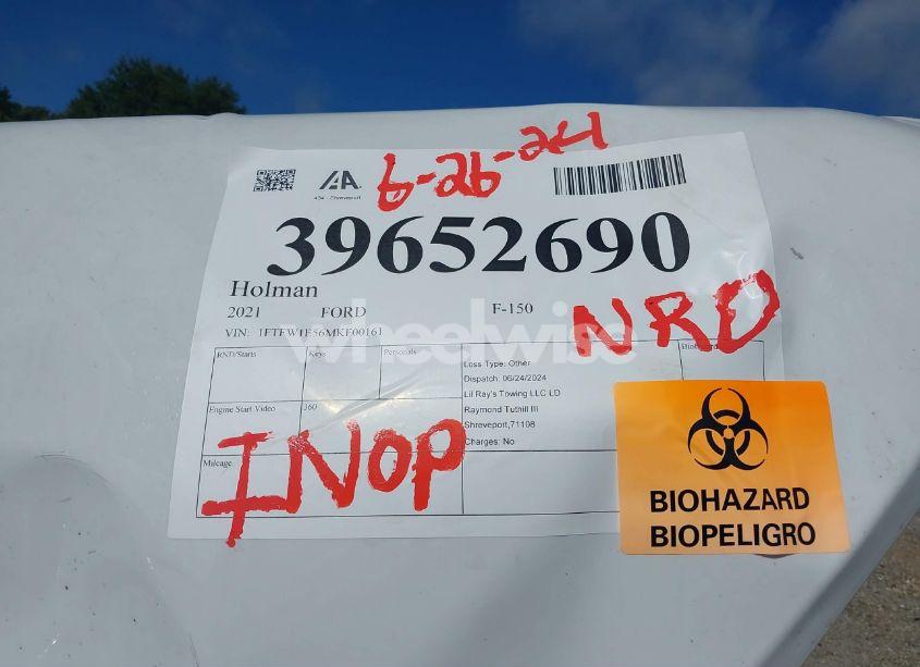 Photo 8 of 2021 Ford F-150 XL (VIN 1FTFW1E56MKF00161)