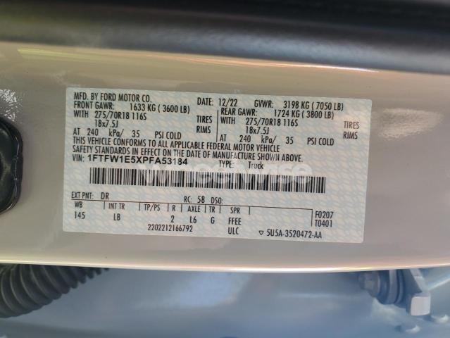 Photo 9 of 2023 FORD F150 SUPERCREW (VIN 1FTFW1E5XPFA53184)