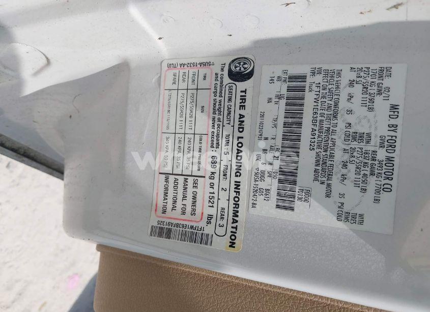 Photo 9 of 2011 Ford F-150 LARIAT (VIN 1FTFW1E63BFA91325)