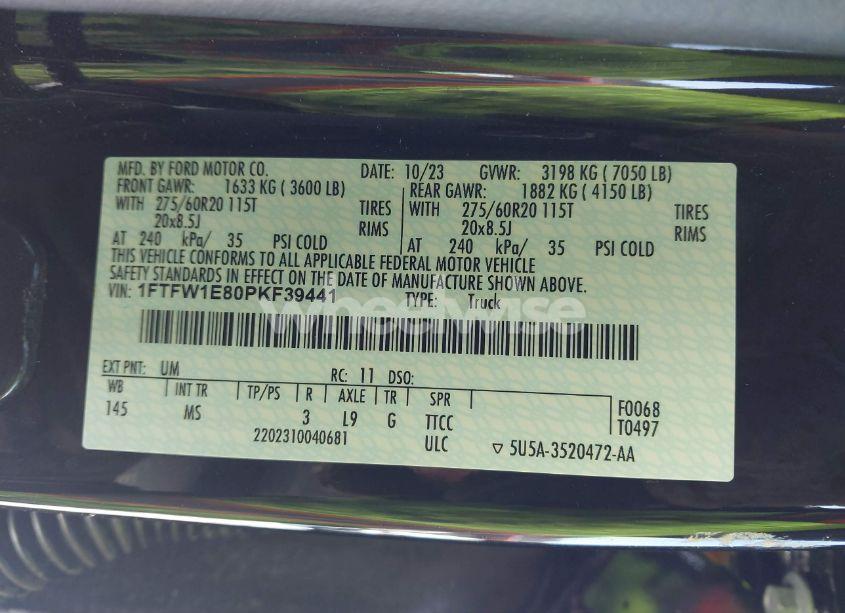 Photo 9 of 2023 Ford F-150 XLT (VIN 1FTFW1E80PKF39441)