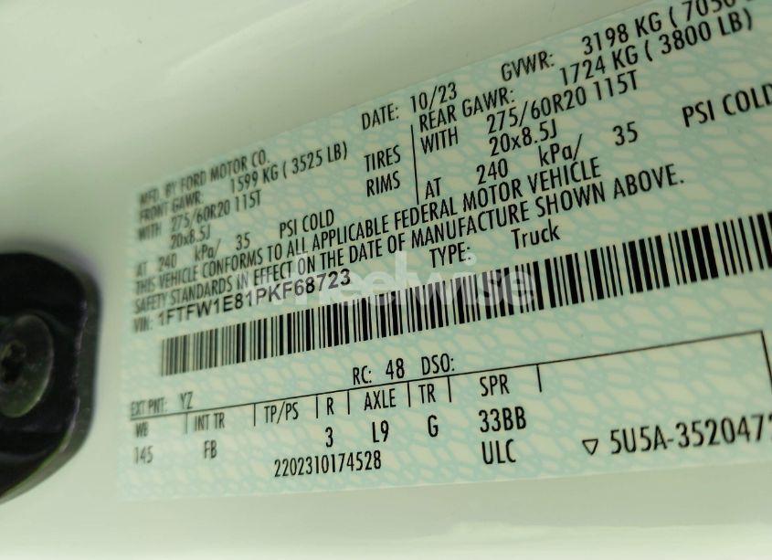 Photo 9 of 2023 Ford F-150 XLT (VIN 1FTFW1E81PKF68723)