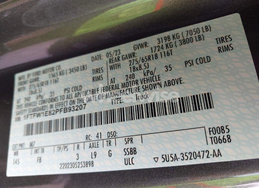 Photo 9 of 2023 Ford F-150 XLT (VIN 1FTFW1E82PFB93207)