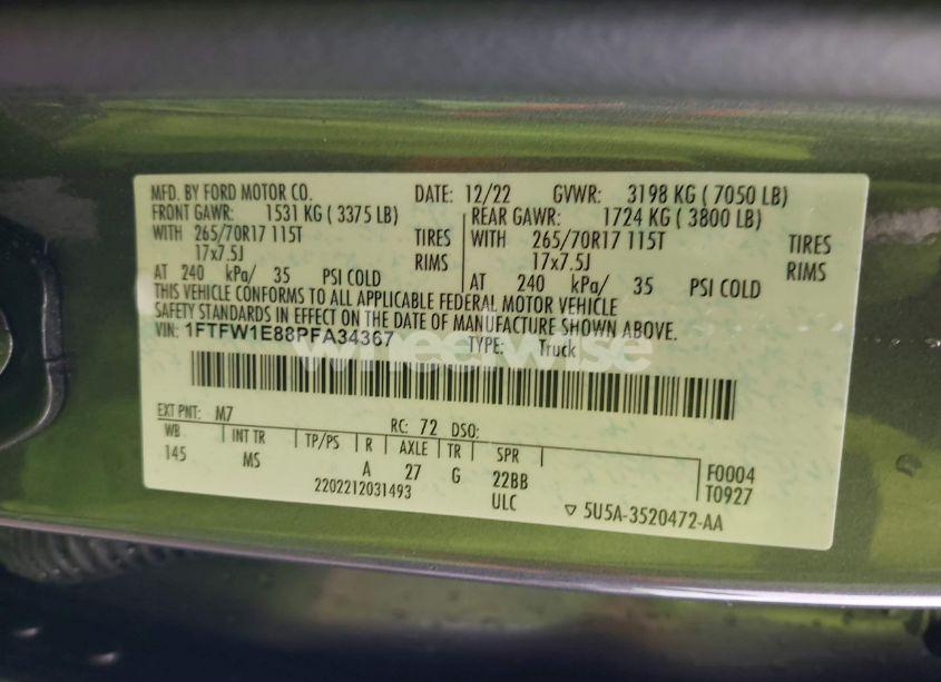 Photo 9 of 2023 Ford F-150 XLT (VIN 1FTFW1E88PFA34367)