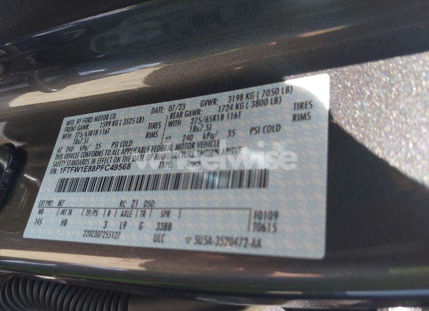 Photo 9 of 2023 Ford F-150 LARIAT (VIN 1FTFW1E88PFC49568)