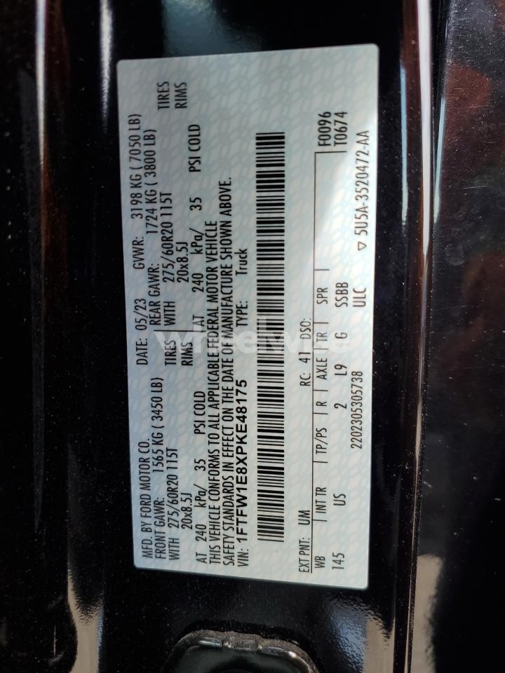 Photo 13 of 2023 FORD F150 SUPERCREW (VIN 1FTFW1E8XPKE48175)