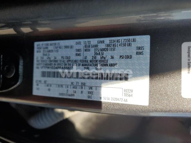 Photo 8 of 2023 FORD F150 SUPERCREW (VIN 1FTFW1ED4PFA55827)