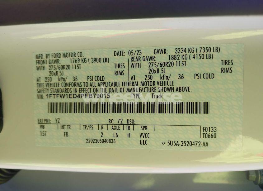 Photo 9 of 2023 Ford F-150 XLT (VIN 1FTFW1ED4PFB79015)