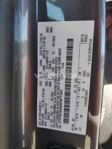 2022 FORD F150 SUPERCREW (VIN 1FTFW1ED8NFB77393) main photo