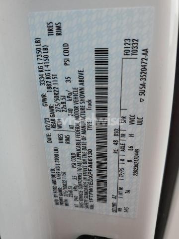 Photo 6 of 2023 FORD F150 SUPERCREW (VIN 1FTFW1EDXPFA86130)