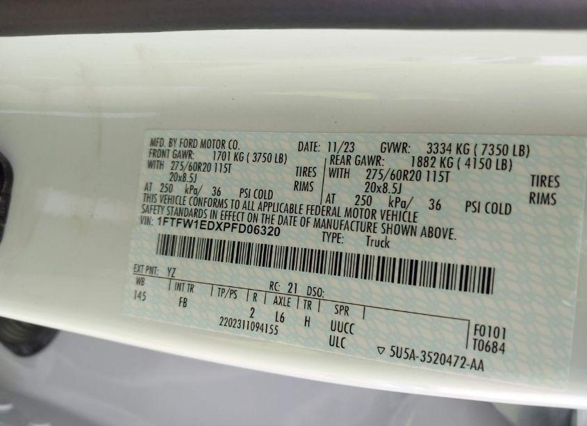 Photo 9 of 2023 Ford F-150 XLT (VIN 1FTFW1EDXPFD06320)