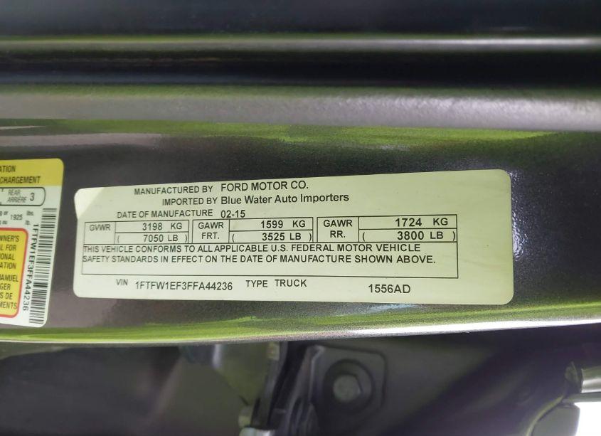 Photo 9 of 2015 Ford F-150 XLT (VIN 1FTFW1EF3FFA44236)