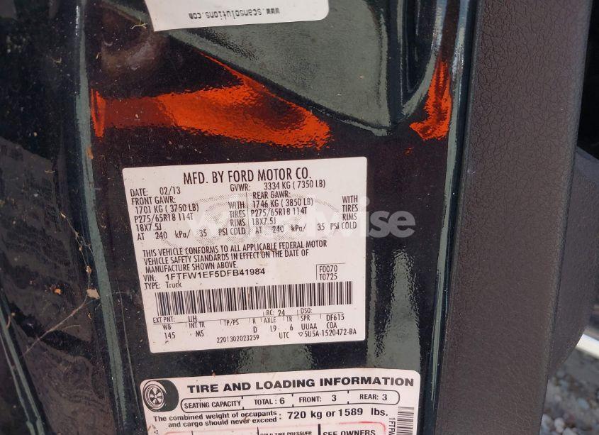 Photo 9 of 2013 Ford F-150 XLT (VIN 1FTFW1EF5DFB41984)