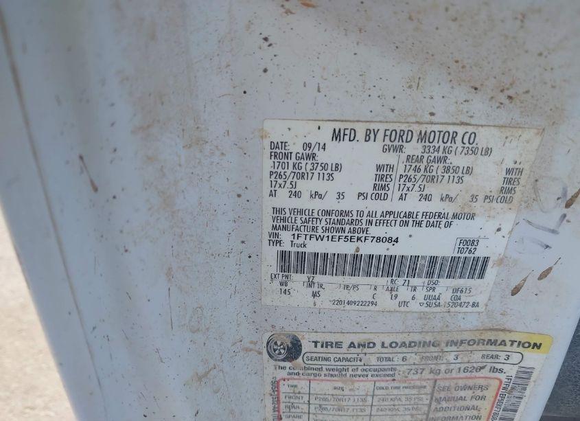 Photo 9 of 2014 Ford F-150 XLT (VIN 1FTFW1EF5EKF78084)