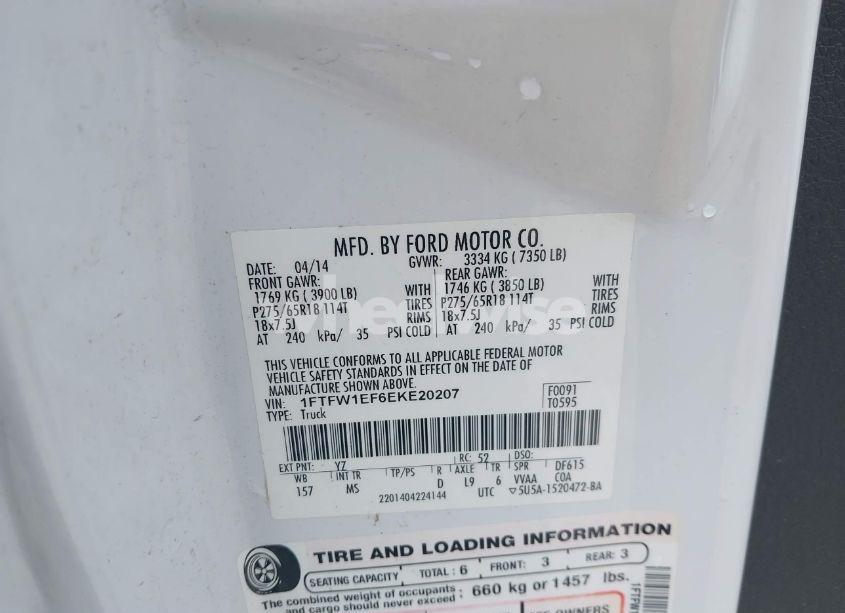Photo 9 of 2014 Ford F-150 XLT (VIN 1FTFW1EF6EKE20207)