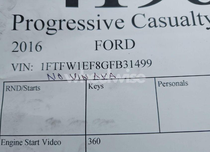 Photo 9 of 2016 Ford F-150 XLT (VIN 1FTFW1EF8GFB31499)