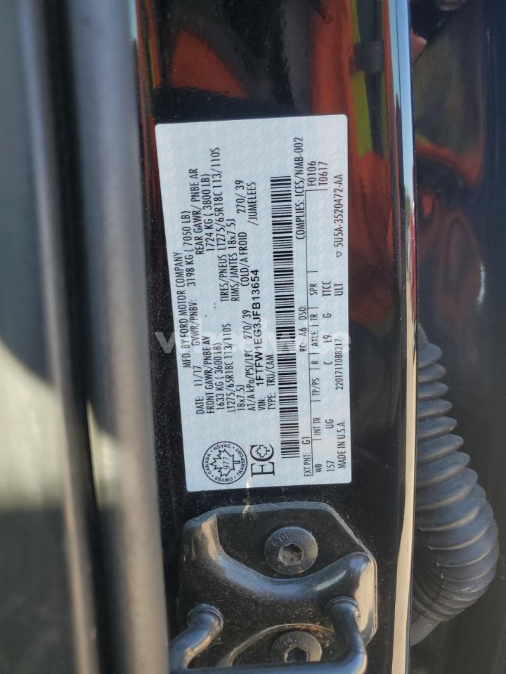 Photo 12 of 2018 FORD F150 SUPERCREW (VIN 1FTFW1EG3JFB13654)