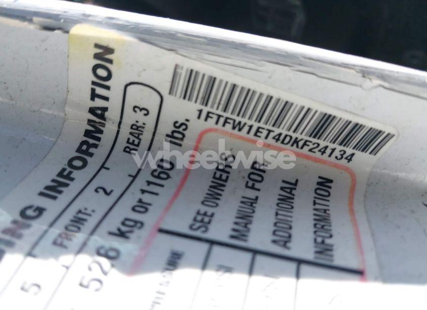 Photo 9 of 2013 Ford F-150 FX4 (VIN 1FTFW1ET4DKF24134)