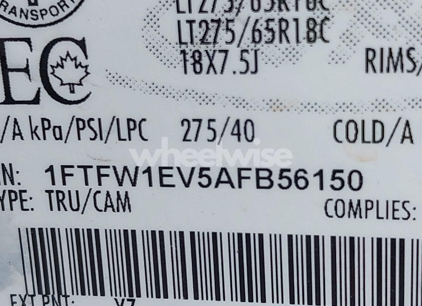 Photo 9 of 2010 Ford F-150 FX4/HARLEY-DAVIDSON/KING RANCH/LARIAT/PLATINUM/XL/XLT (VIN 1FTFW1EV5AFB56150)