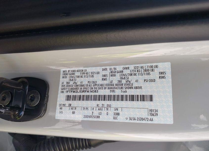 Photo 9 of 2024 Ford F-150 STX (VIN 1FTFW2L53RFA14383)