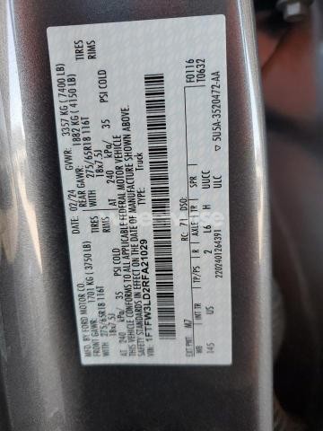 Photo 3 of 2024 FORD F150 XLT (VIN 1FTFW3LD2RFA21029)