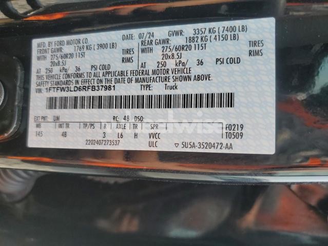 Photo 5 of 2024 FORD F150 XLT (VIN 1FTFW3LD6RFB37981)