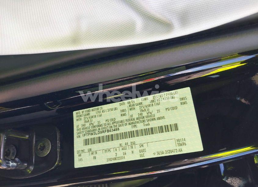 Photo 9 of 2024 Ford F-150 XLT (VIN 1FTFW3LD9RFB63488)