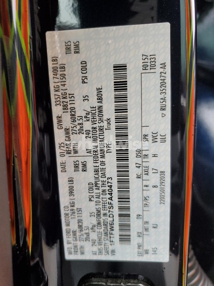 Photo 13 of 2025 FORD F150 KING RANCH (VIN 1FTFW6LD7SFA40473)