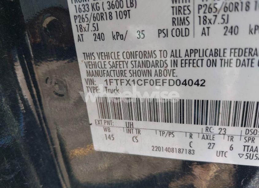 Photo 9 of 2014 Ford F-150 STX (VIN 1FTFX1CF0EFD04042)