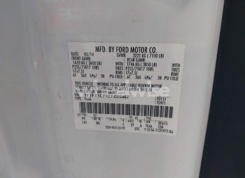 Photo 9 of 2014 Ford F-150 XLT (VIN 1FTFX1CF1EFC09487)