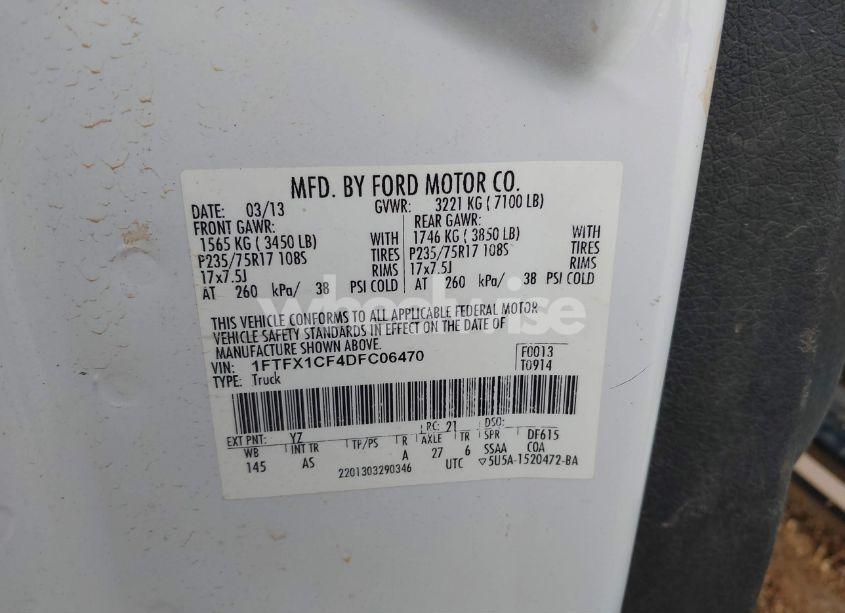 Photo 9 of 2013 Ford F-150 XL (VIN 1FTFX1CF4DFC06470)