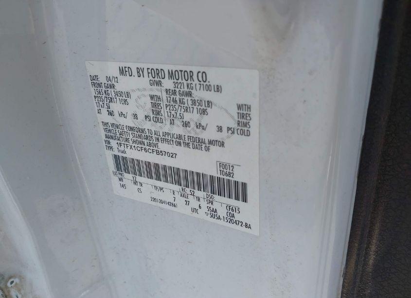 Photo 9 of 2012 Ford F-150 XL (VIN 1FTFX1CF6CFB57027)