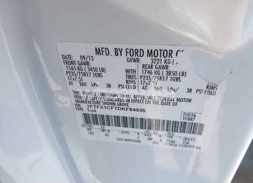 Photo 9 of 2013 Ford F-150 XL (VIN 1FTFX1CF7DKF84936)