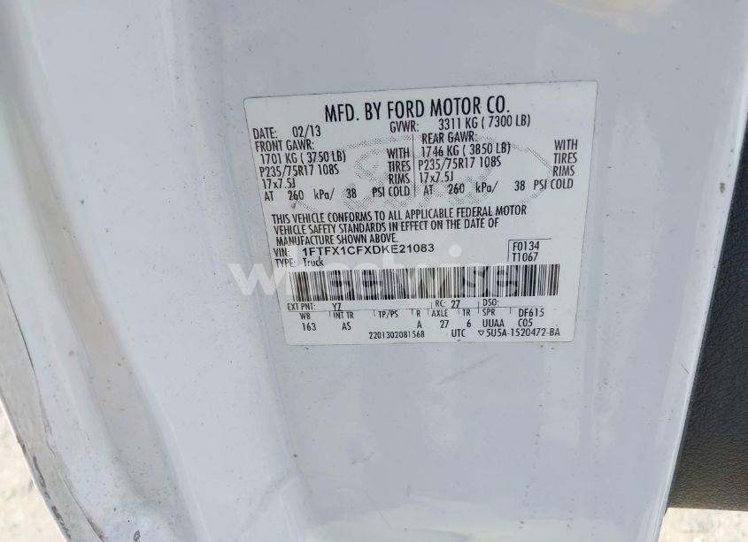 Photo 9 of 2013 Ford F-150 XL (VIN 1FTFX1CFXDKE21083)