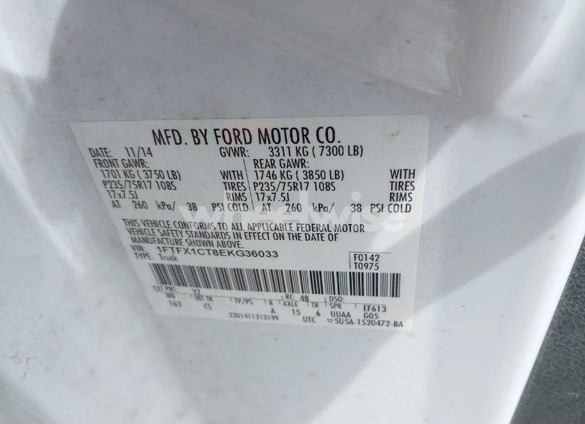 Photo 9 of 2014 Ford F-150 XL (VIN 1FTFX1CT8EKG36033)