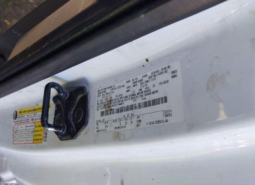 Photo 9 of 2019 Ford F-150 XL (VIN 1FTFX1E4XKKC74451)