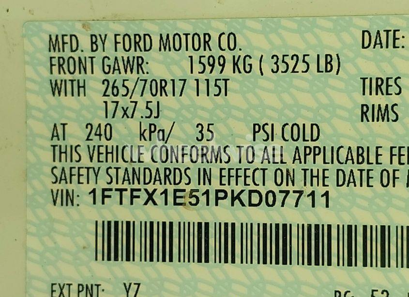 Photo 9 of 2023 Ford F-150 XL (VIN 1FTFX1E51PKD07711)