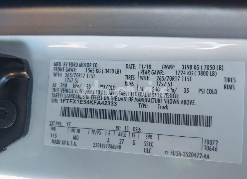 Photo 9 of 2019 Ford F-150 XLT (VIN 1FTFX1E54KFA42333)