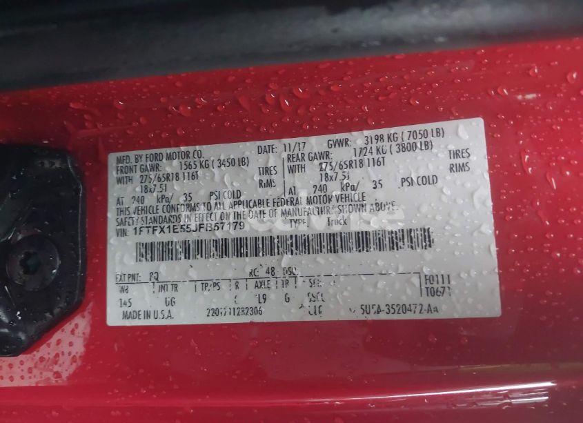 Photo 9 of 2018 Ford F-150 XLT (VIN 1FTFX1E55JFB57179)