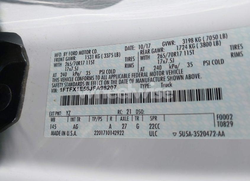 Photo 9 of 2018 Ford F-150 XL (VIN 1FTFX1E56JFA98207)