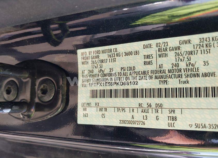 Photo 9 of 2023 Ford F-150 XL (VIN 1FTFX1E56PKD68102)