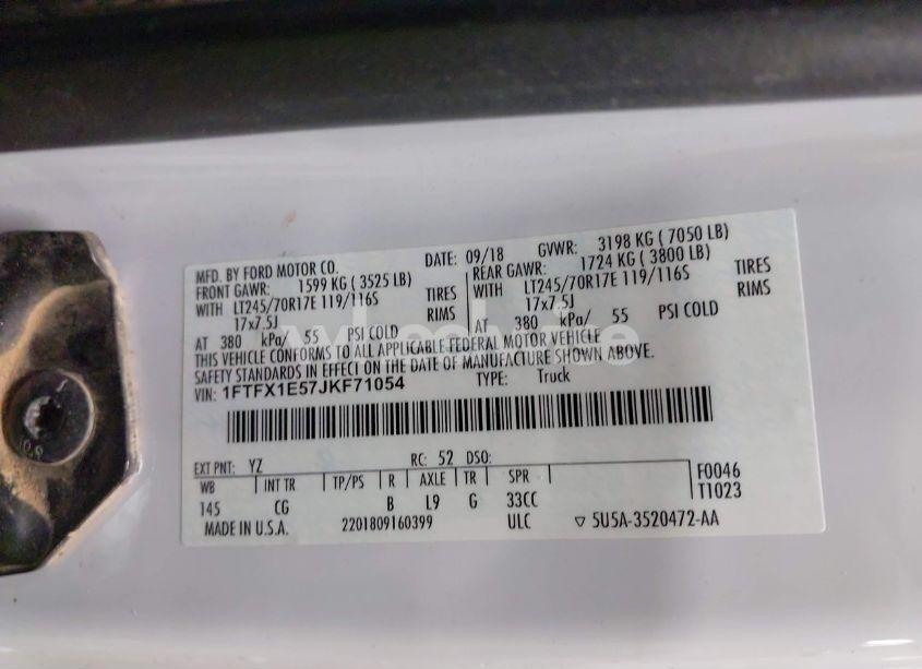 Photo 9 of 2018 Ford F-150 XL (VIN 1FTFX1E57JKF71054)